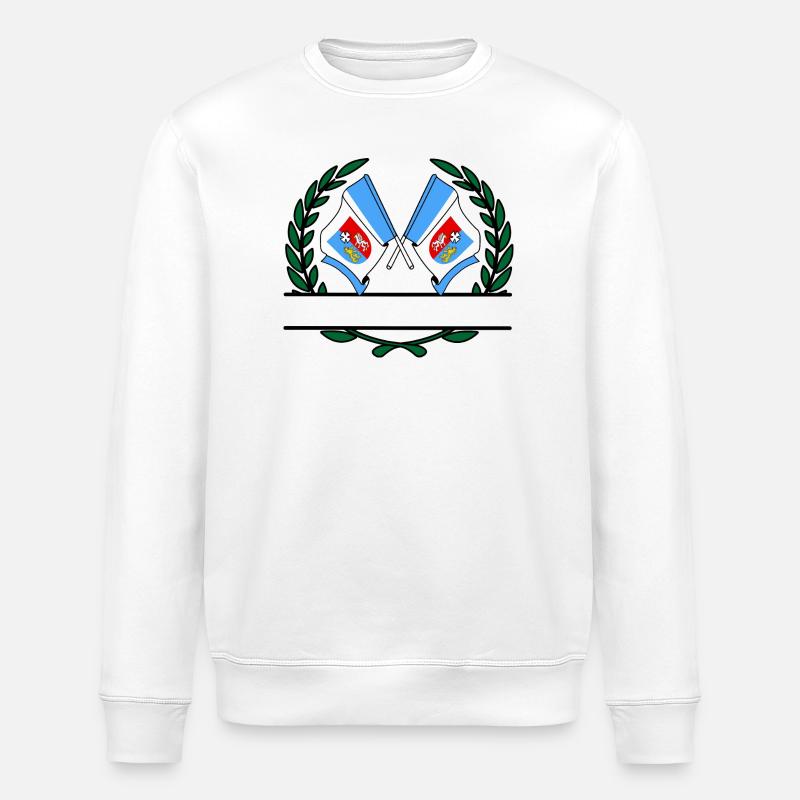Flags Subcarpathia laurel wreath banner - Stanley/Stella ROLLER Unisex Organic Sweatshirt - white