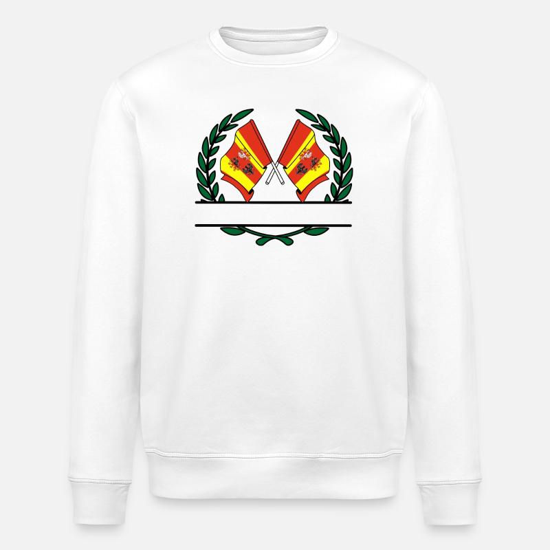 Drapeaux Bannière couronne de laurier Lodz - Sweat bio ROLLER Stanley/Stella Unisexe - blanc