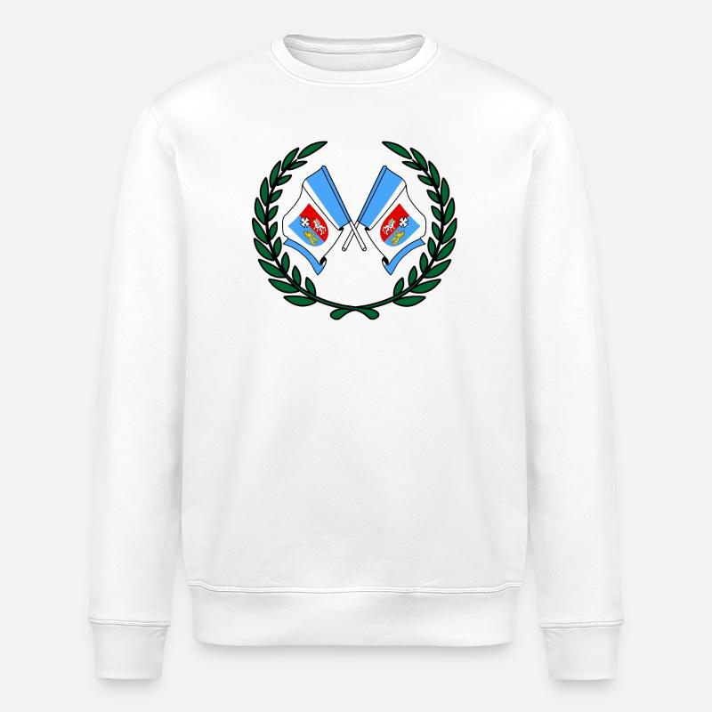 Flags Subcarpathia laurel wreath - Stanley/Stella ROLLER Unisex Organic Sweatshirt - white