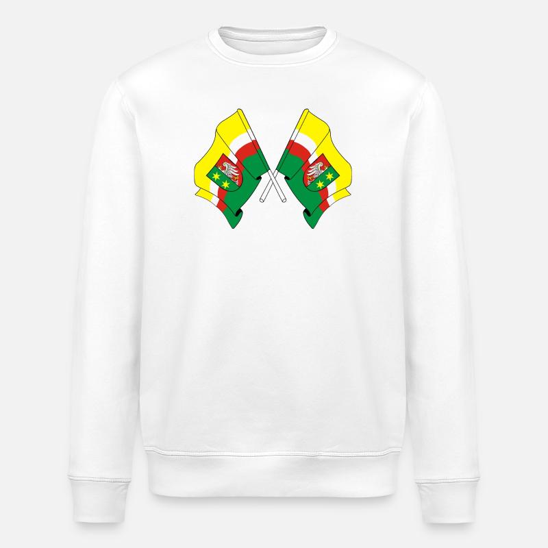 Zwei Flaggen Lubusz - Stanley/Stella Unisex Bio-Sweatshirt ROLLER - Weiß