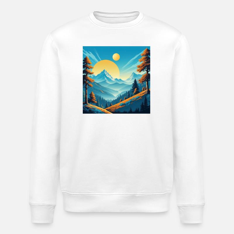 Deux soleils - Sweat bio ROLLER Stanley/Stella Unisexe - blanc