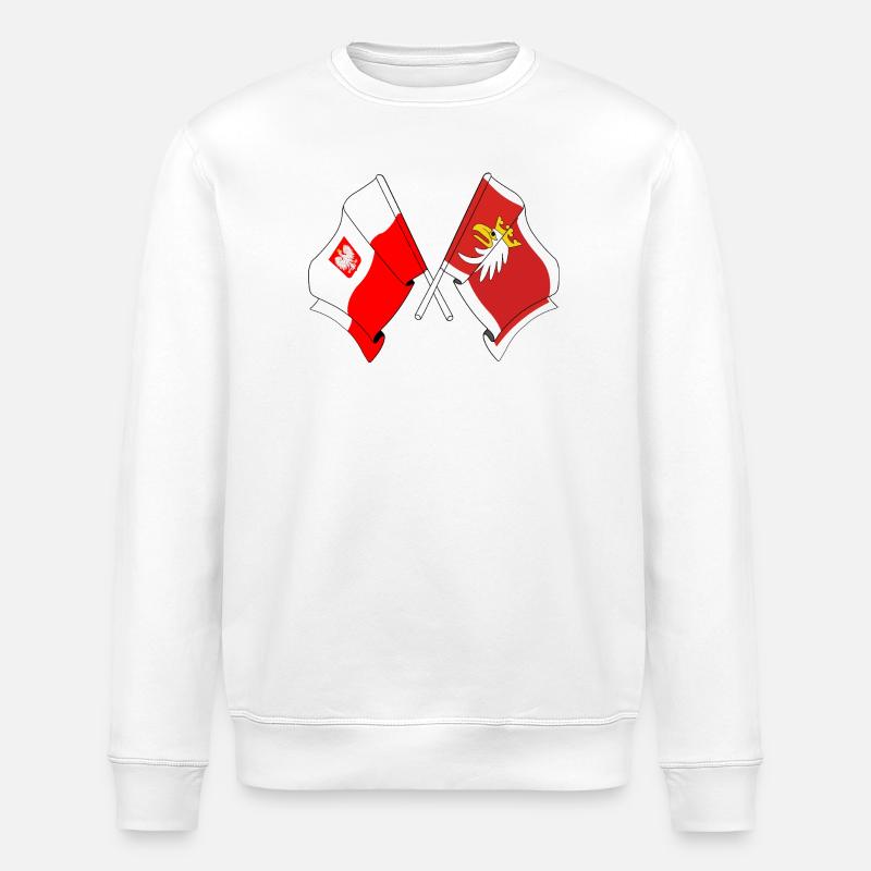 Drapeau Pologne, Warmie Mazurie - Sweat bio ROLLER Stanley/Stella Unisexe - blanc