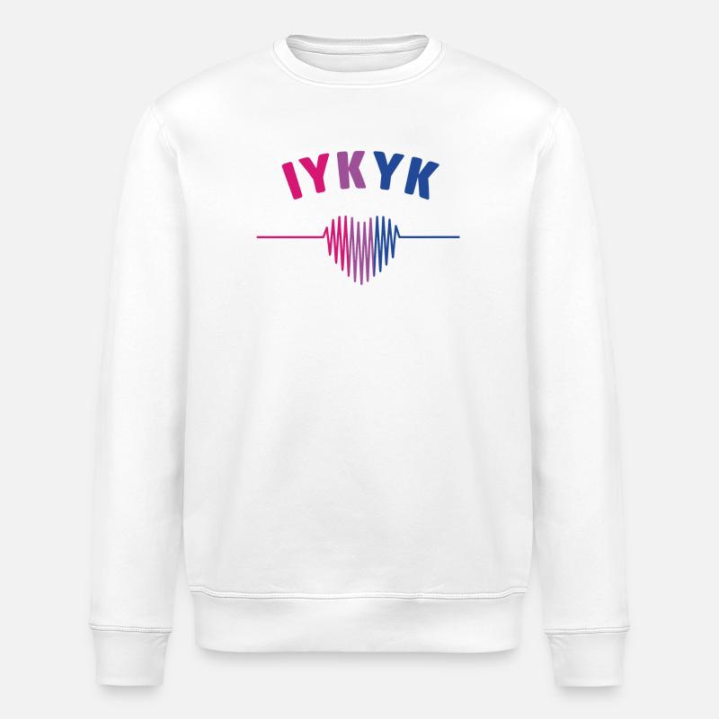 LGBT Pride Monat - IYKYK Bisexuell - Stanley/Stella Unisex Bio-Sweatshirt ROLLER - Weiß