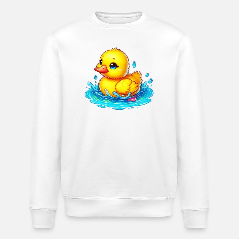 Caneton Canard Canard - Sweat bio ROLLER Stanley/Stella Unisexe - blanc