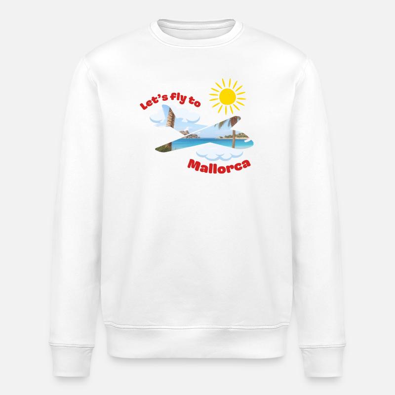 Let's fly to Mallorca - Stanley/Stella Unisex Bio-Sweatshirt ROLLER - Weiß