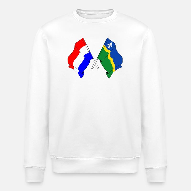 Flagge Niederlande Flevoland - Stanley/Stella Unisex Bio-Sweatshirt ROLLER - Weiß