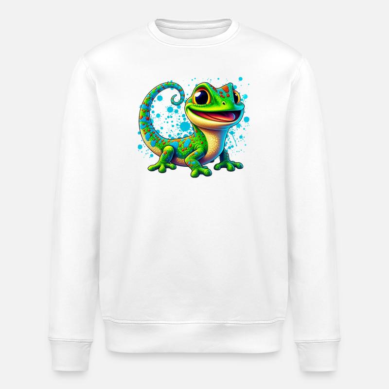 Gecko - Stanley/Stella Unisex Bio-Sweatshirt ROLLER - Weiß