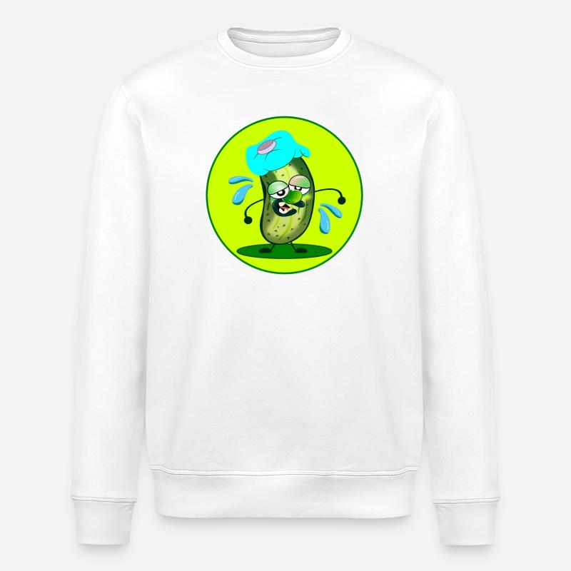 SOMMER SCHWITZEN HITZE GURKE - Stanley/Stella Unisex Bio-Sweatshirt ROLLER - Weiß