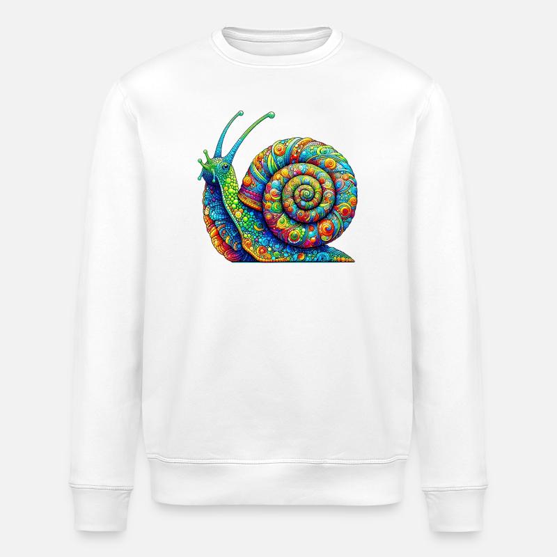 Schnecke - Stanley/Stella Unisex Bio-Sweatshirt ROLLER - Weiß