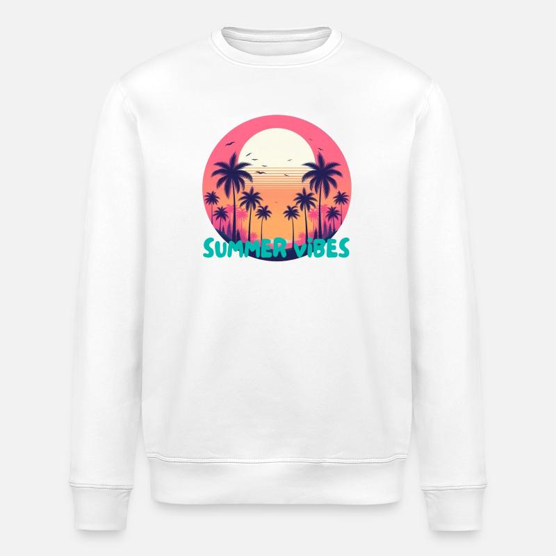 Sommer-Vibes - Stanley/Stella Unisex Bio-Sweatshirt ROLLER - Weiß