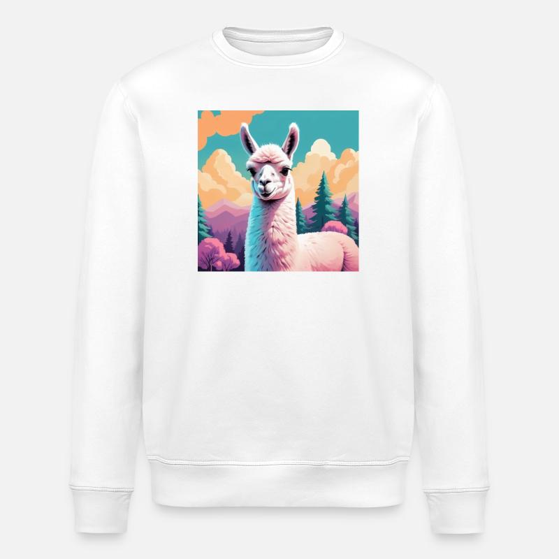 Lama - Stanley/Stella Unisex Bio-Sweatshirt ROLLER - Weiß