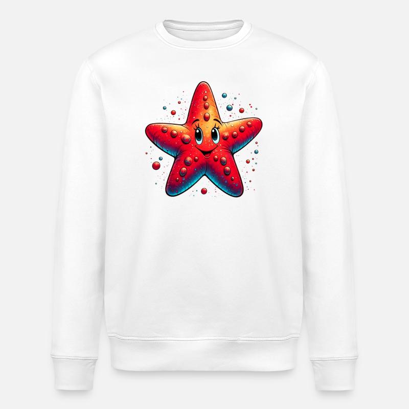 Seestern - Stanley/Stella Unisex Bio-Sweatshirt ROLLER - Weiß