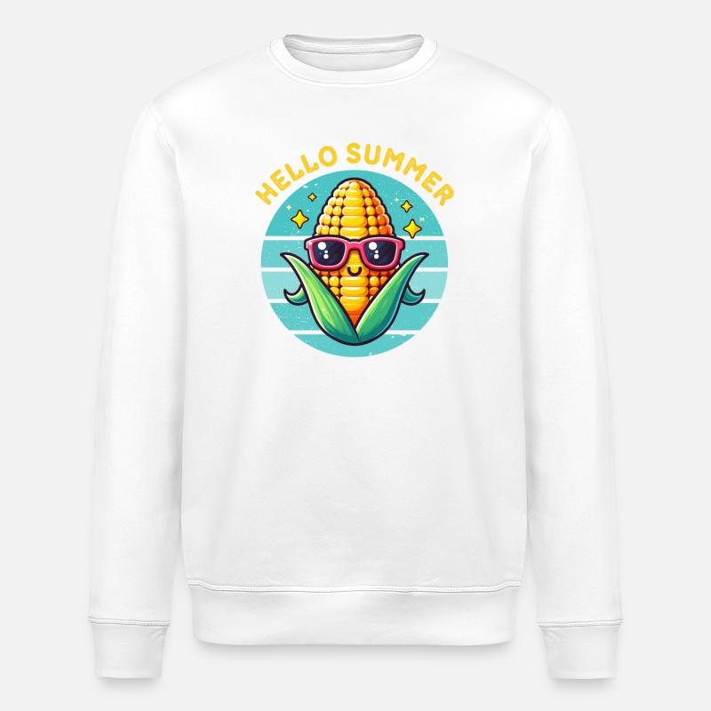 Hello Summer - Stanley/Stella ROLLER Unisex Organic Sweatshirt - white