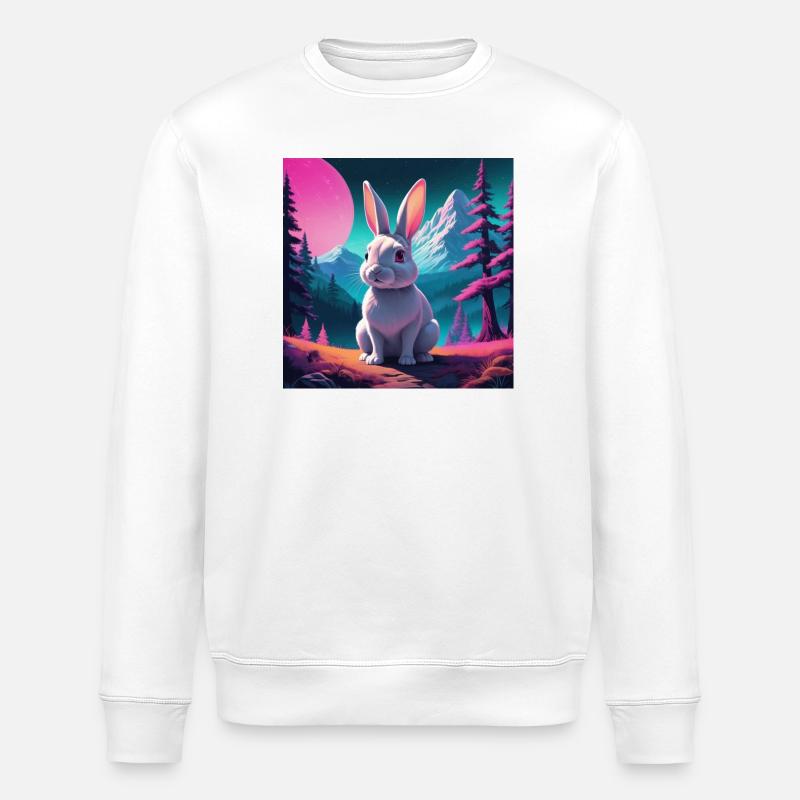 Hase am Berg - Stanley/Stella Unisex Bio-Sweatshirt ROLLER - Weiß