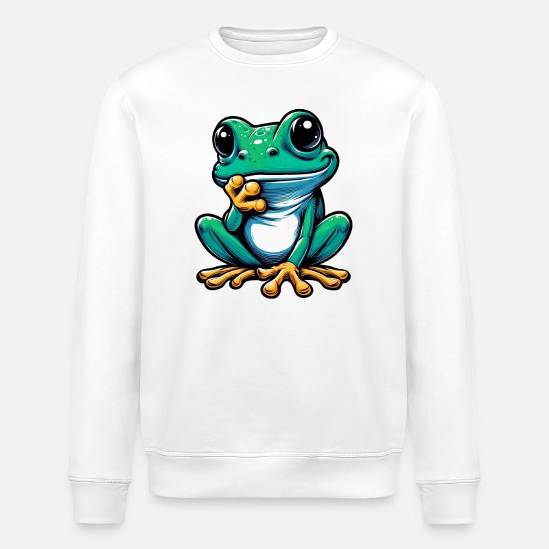 Frosch - Stanley/Stella Unisex Bio-Sweatshirt ROLLER - Weiß