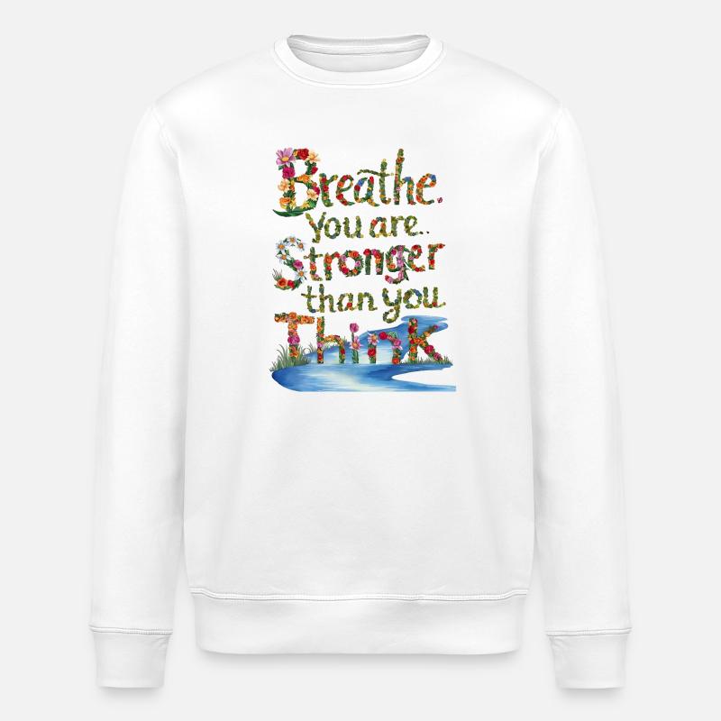 Bloemenwoordschap: Danke, das ist schön - Stanley/Stella Unisex Bio-Sweatshirt ROLLER - Weiß