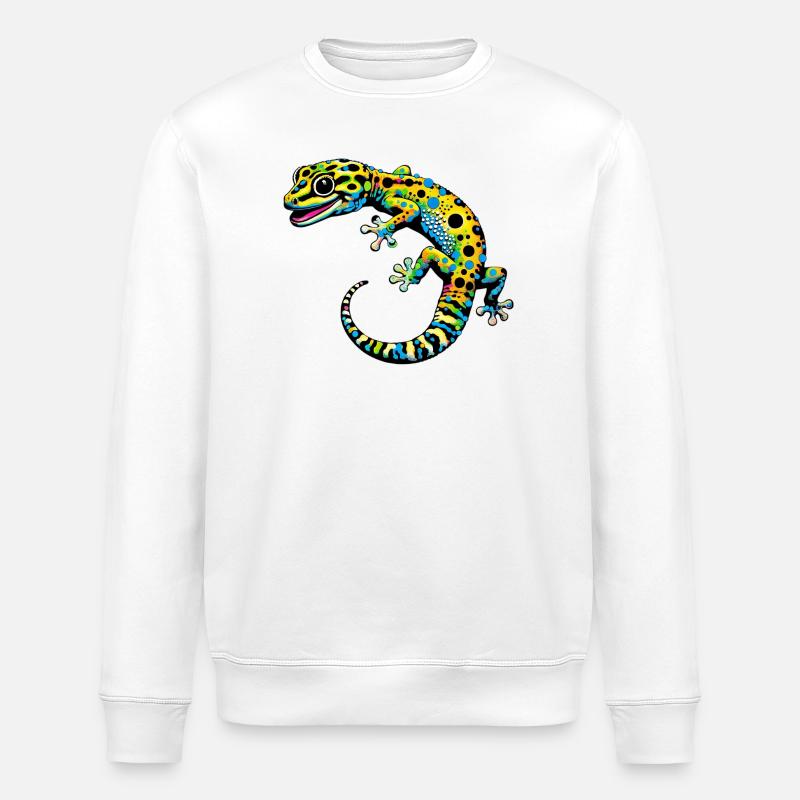 Gecko - Stanley/Stella Unisex Bio-Sweatshirt ROLLER - Weiß