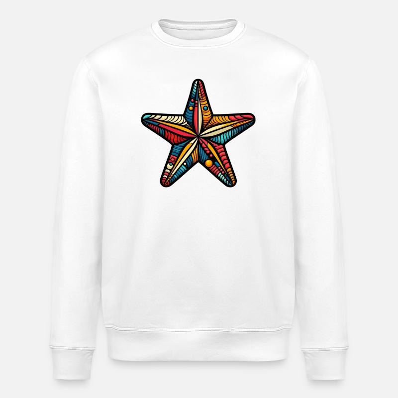 Seestern - Stanley/Stella Unisex Bio-Sweatshirt ROLLER - Weiß