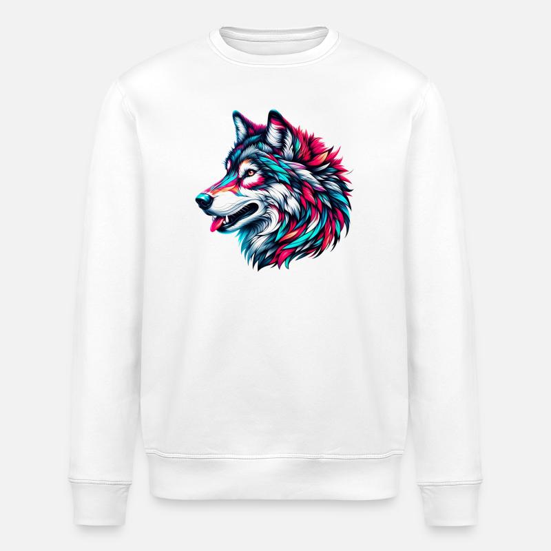 Loup - Sweat bio ROLLER Stanley/Stella Unisexe - blanc