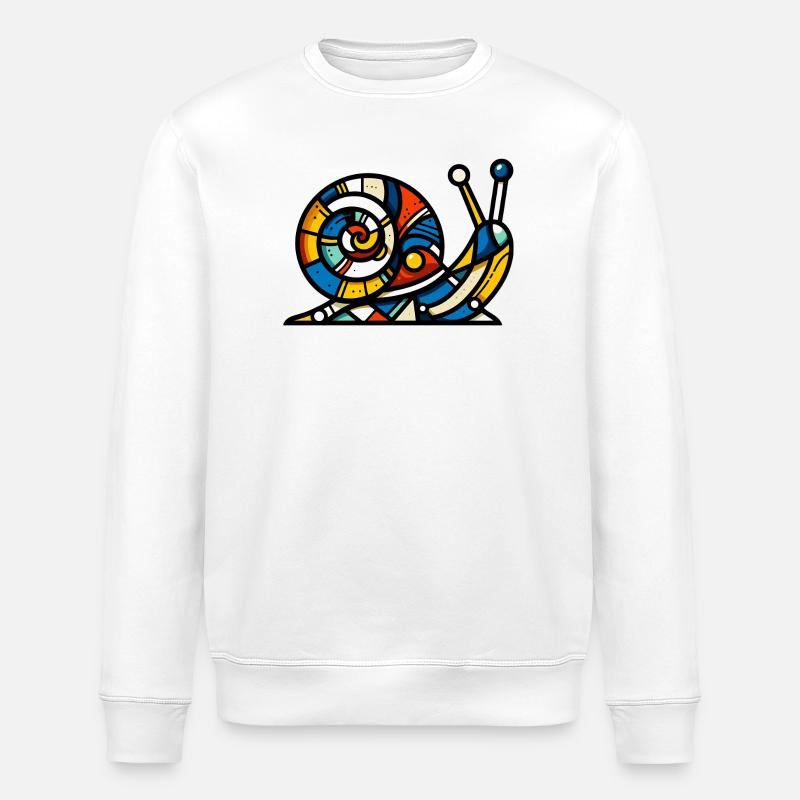 Snail - Stanley/Stella ROLLER Unisex Organic Sweatshirt - white