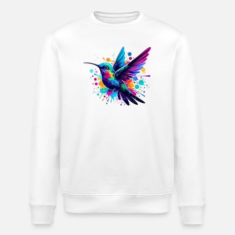 Hummingbird - Stanley/Stella ROLLER Unisex Organic Sweatshirt - white
