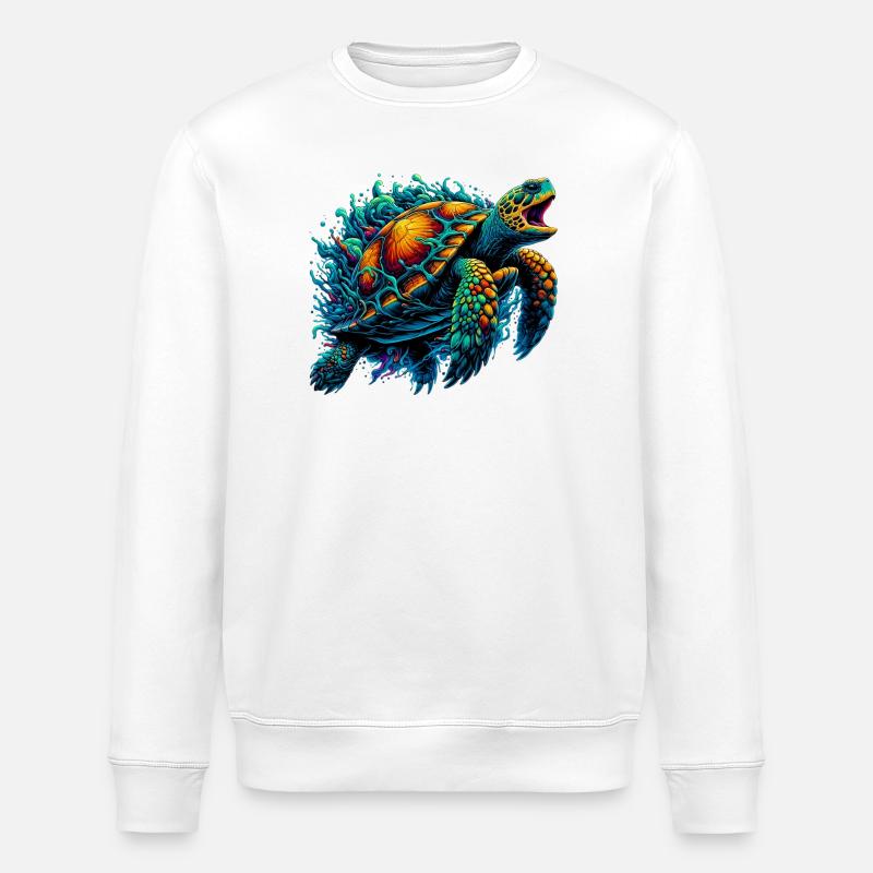 Schildkröte - Stanley/Stella Unisex Bio-Sweatshirt ROLLER - Weiß