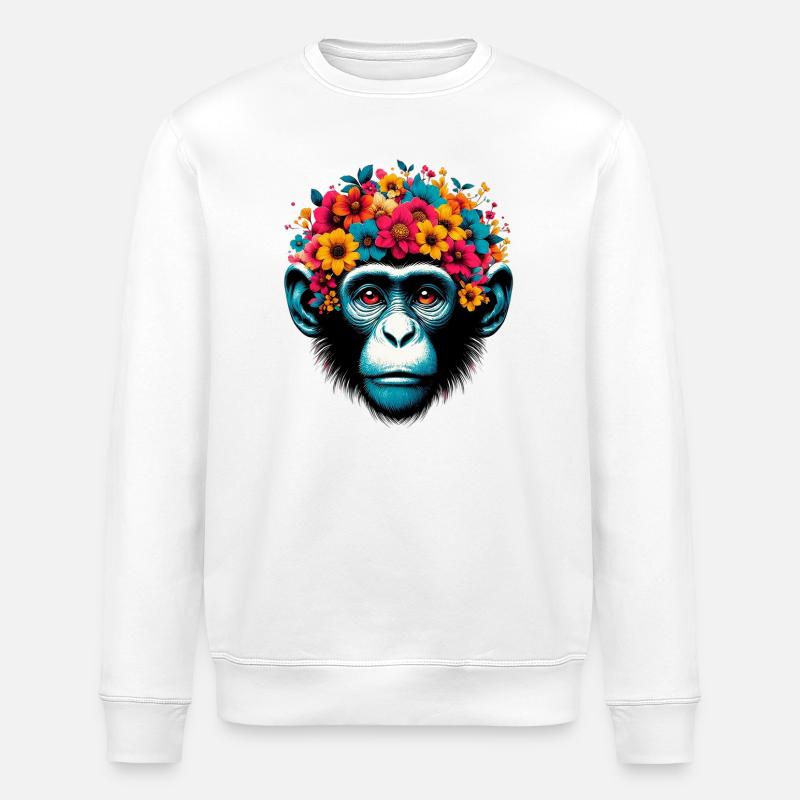 Affe - Stanley/Stella Unisex Bio-Sweatshirt ROLLER - Weiß