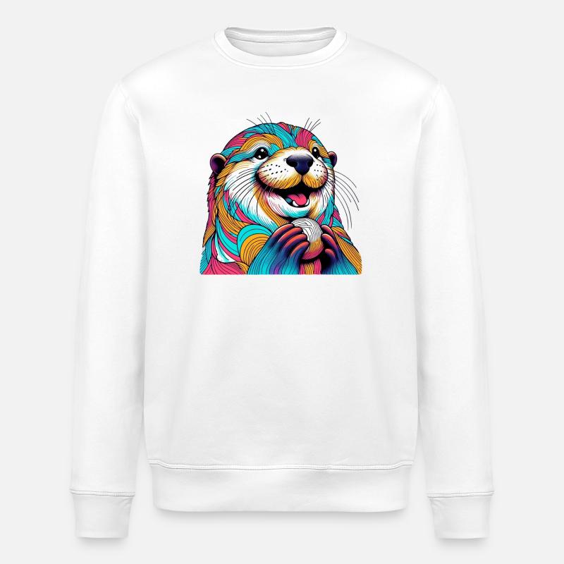 Loutre - Sweat bio ROLLER Stanley/Stella Unisexe - blanc