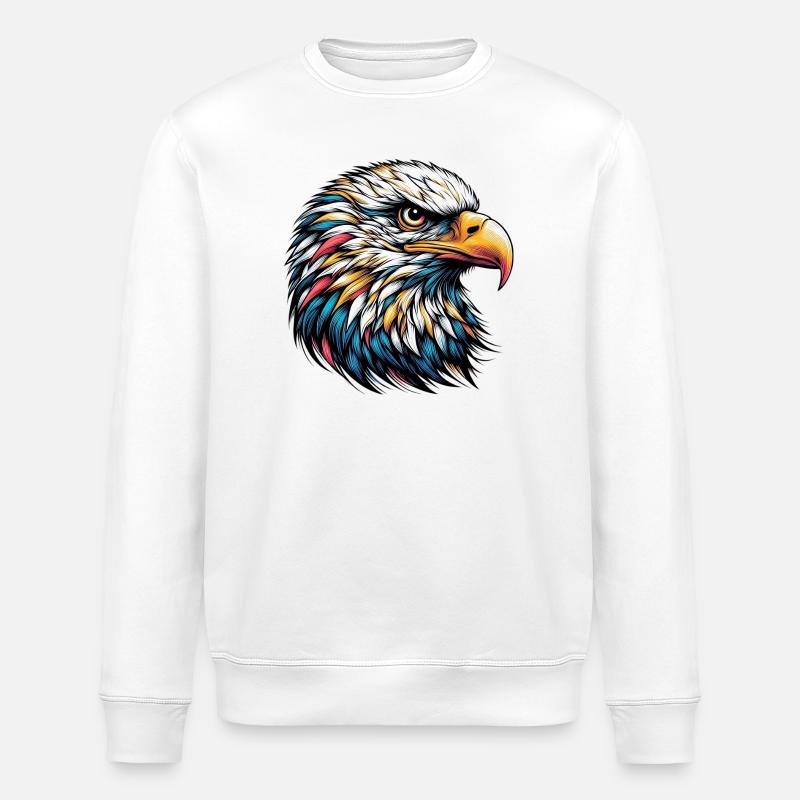 Eagle - Stanley/Stella ROLLER Unisex Organic Sweatshirt - white