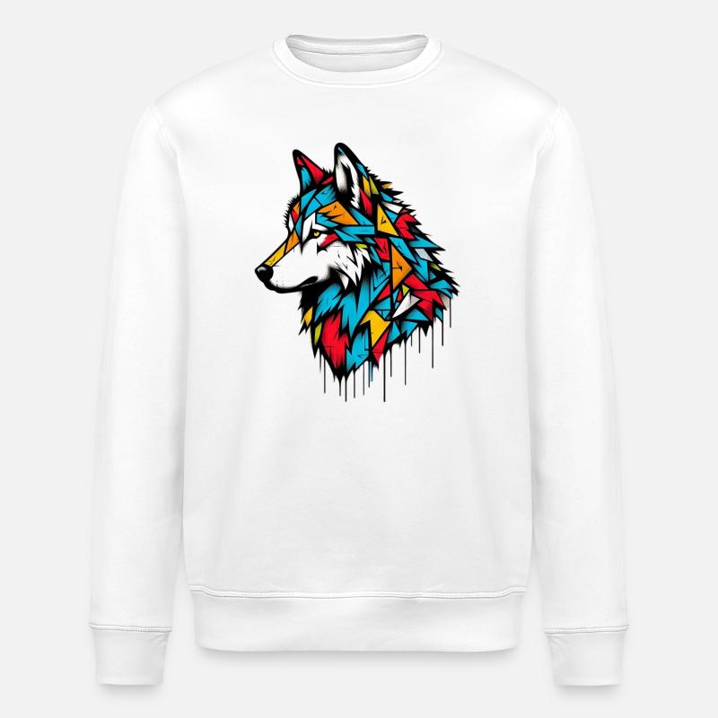Wolf - Stanley/Stella Unisex Bio-Sweatshirt ROLLER - Weiß