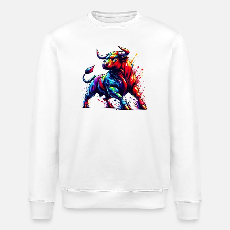 Stier - Stanley/Stella Unisex Bio-Sweatshirt ROLLER - Weiß