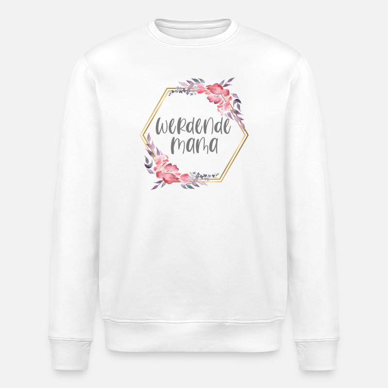 Boho Mama Schwangerschaft Geschenk - Stanley/Stella Unisex Bio-Sweatshirt ROLLER - Weiß