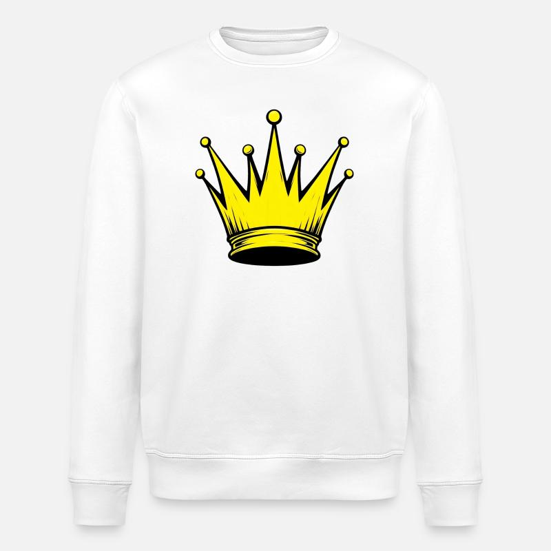 Couronne dorée - Sweat bio ROLLER Stanley/Stella Unisexe - blanc