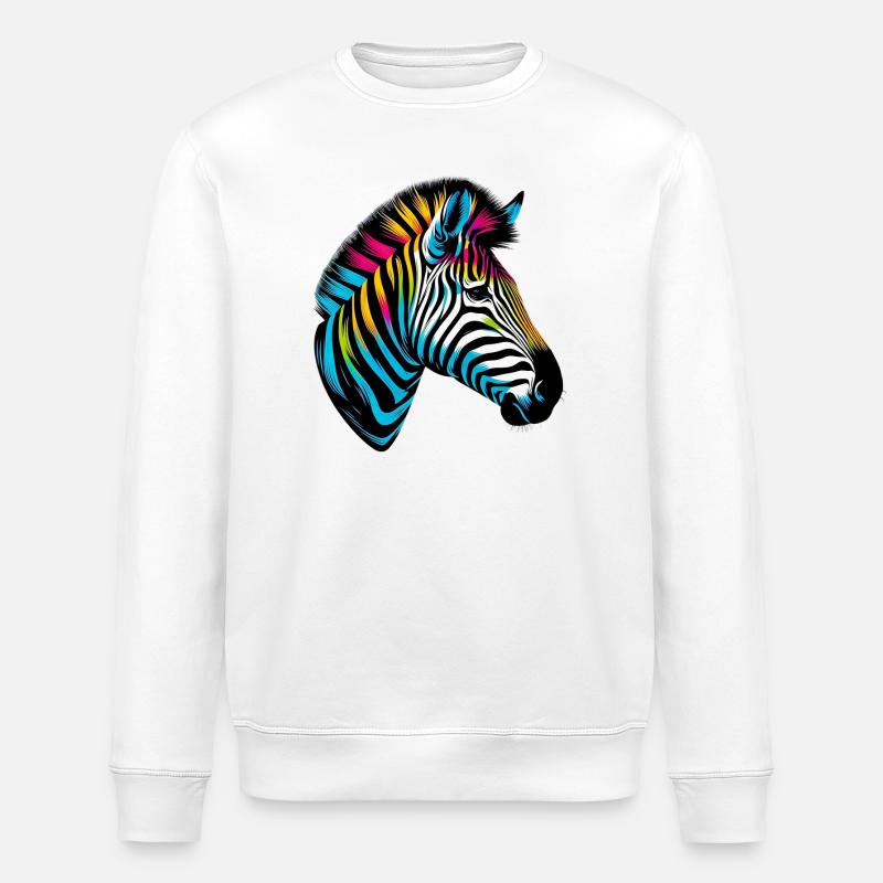 Zebra - Stanley/Stella ROLLER Unisex Organic Sweatshirt - white