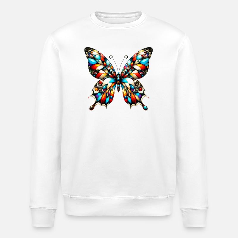 Papillon - Sweat bio ROLLER Stanley/Stella Unisexe - blanc