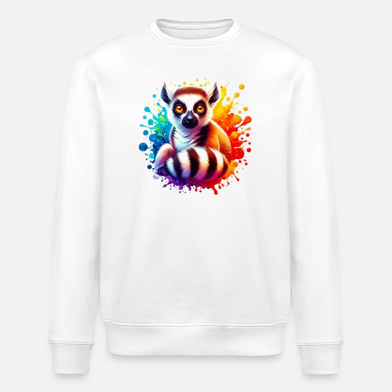Lemur - Stanley/Stella Unisex Bio-Sweatshirt ROLLER - Weiß