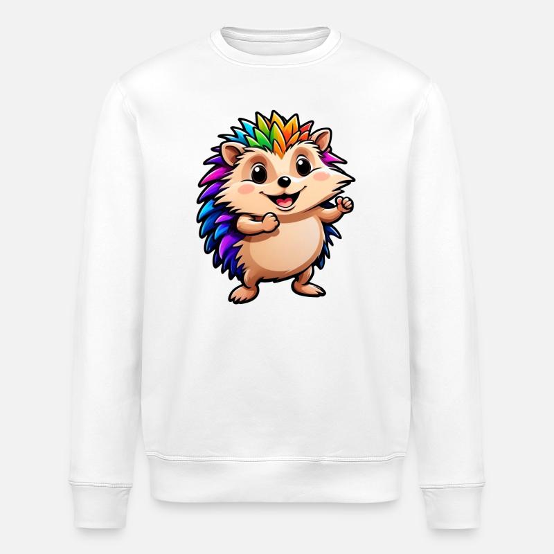 Enfants Mignon Dessin Animé Hérisson - Sweat bio ROLLER Stanley/Stella Unisexe - blanc