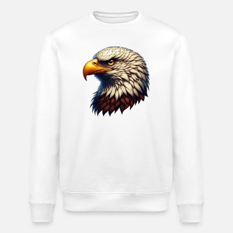 Eagle - Stanley/Stella ROLLER Unisex Organic Sweatshirt - white
