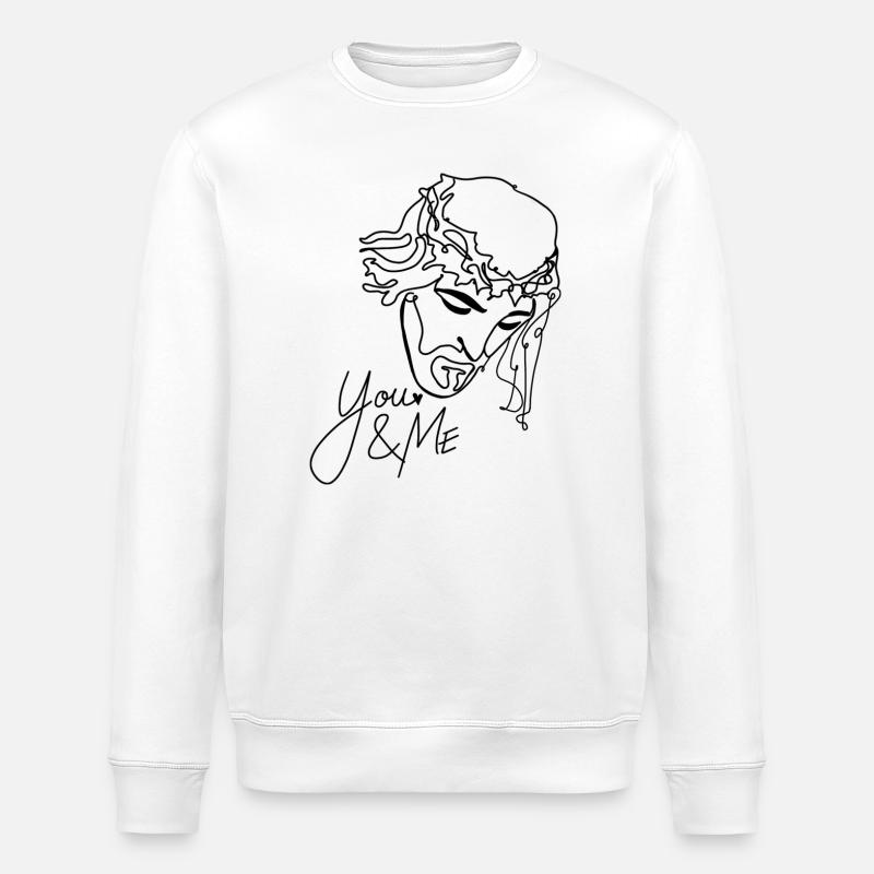 Jesus - Stanley/Stella Unisex Bio-Sweatshirt ROLLER - Weiß