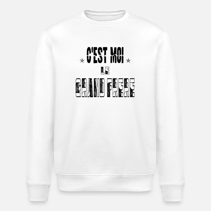 Moi le Grand Frère - Sweat bio ROLLER Stanley/Stella Unisexe - blanc