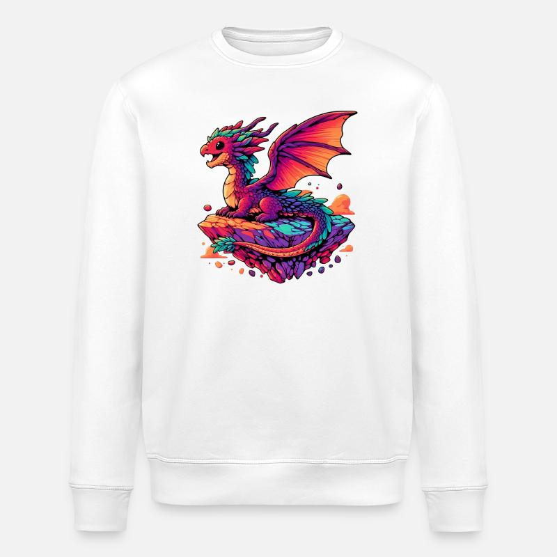Drache - Stanley/Stella Unisex Bio-Sweatshirt ROLLER - Weiß
