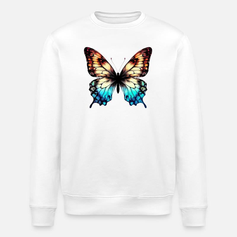 Butterfly - Stanley/Stella ROLLER Unisex Organic Sweatshirt - white