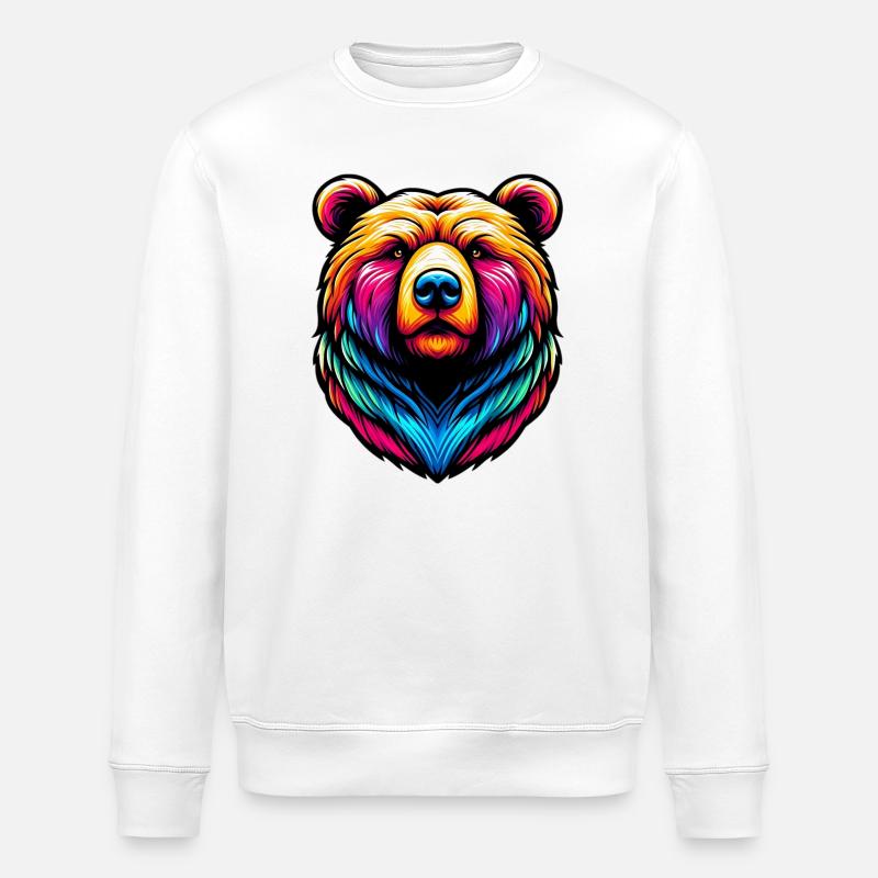 Bär - Stanley/Stella Unisex Bio-Sweatshirt ROLLER - Weiß