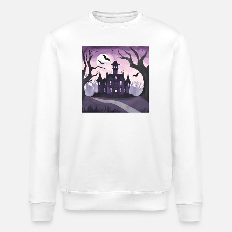 Gothic mansion. - Stanley/Stella ROLLER Unisex Organic Sweatshirt - white