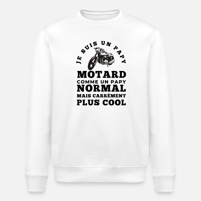 Ich bin ein Biker-Opa - Stanley/Stella Unisex Bio-Sweatshirt ROLLER - Weiß