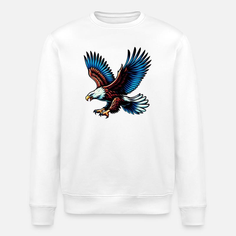 Eagle - Stanley/Stella ROLLER Unisex Organic Sweatshirt - white