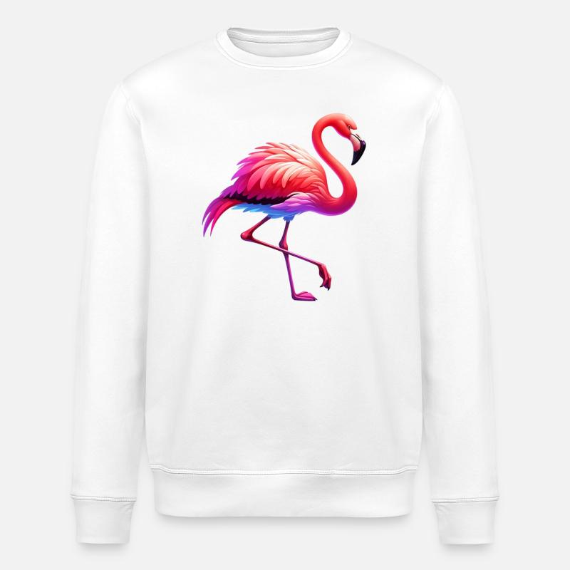 Flamingo - Stanley/Stella Unisex Bio-Sweatshirt ROLLER - Weiß