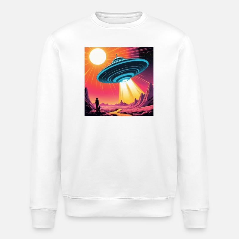 UFO Contact - Stanley/Stella Unisex Bio-Sweatshirt ROLLER - Weiß