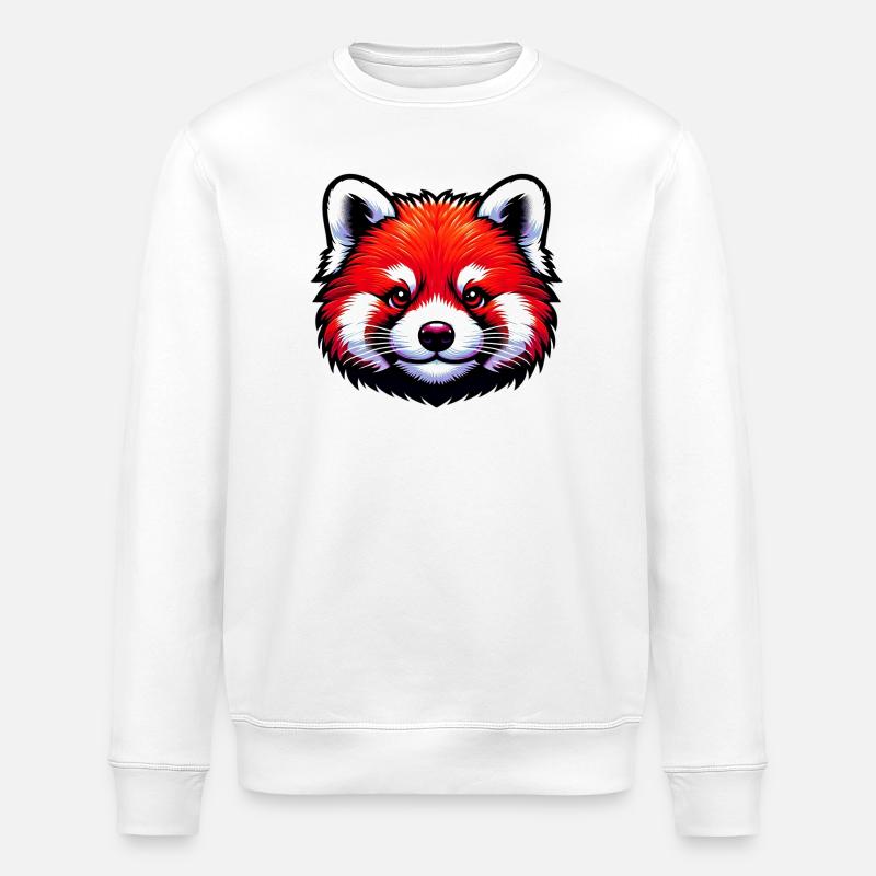 Kleiner Panda - Stanley/Stella Unisex Bio-Sweatshirt ROLLER - Weiß