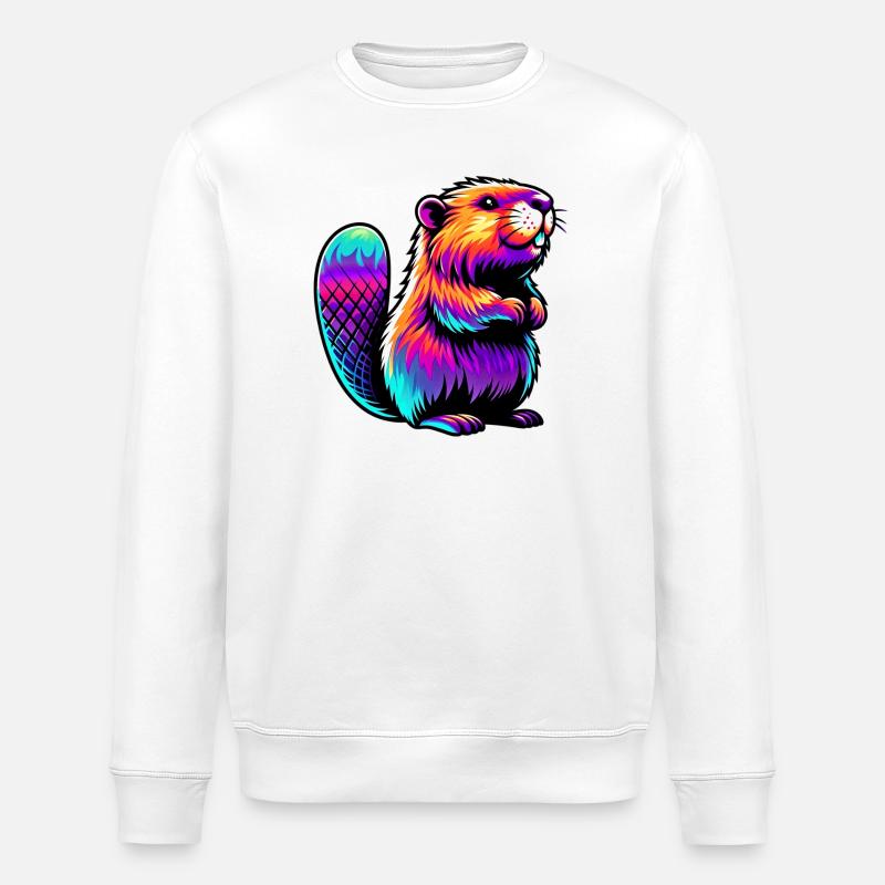 Bieber - Stanley/Stella Unisex Bio-Sweatshirt ROLLER - Weiß